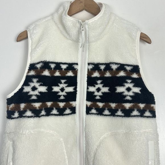 FAHERTY B.yellowtail High Pile Fleece Vest In Great Plains size M - Picture 5 of 16